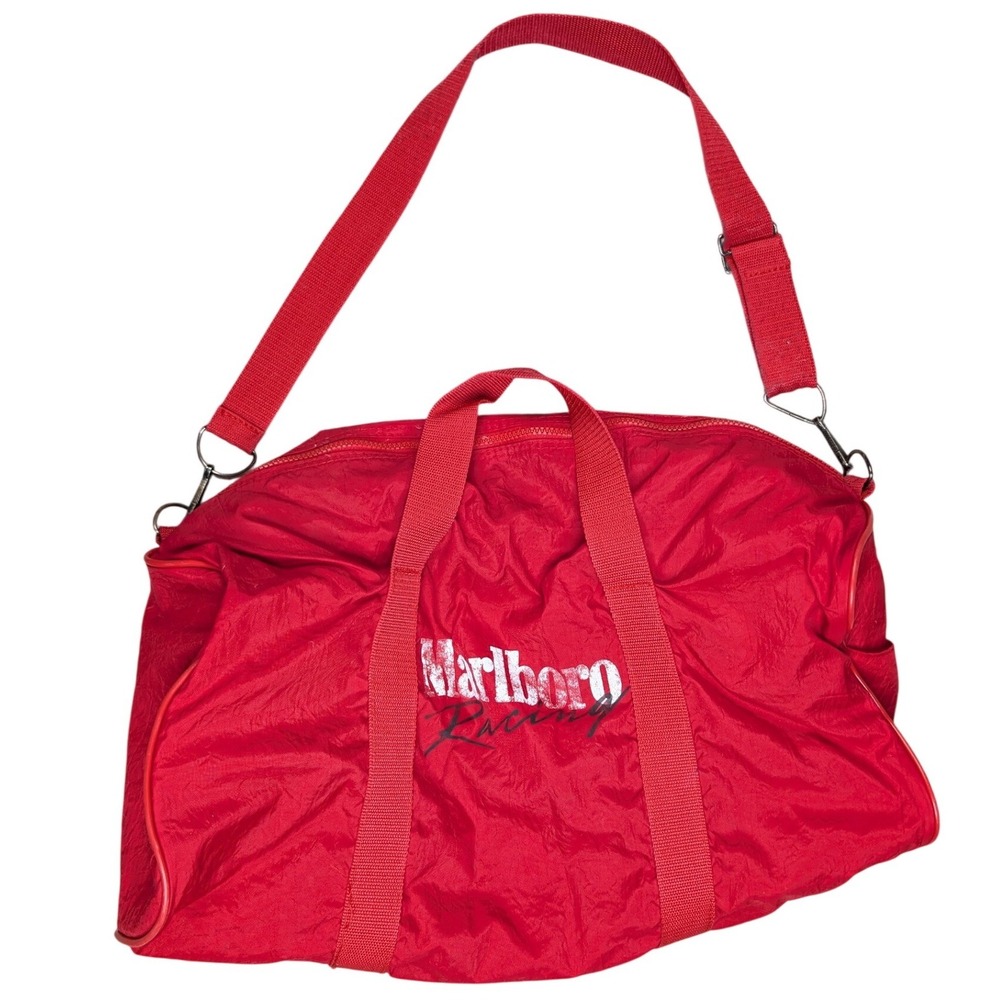 Vintage Marbolo Racing Red Duffle Bag Adjustable Strap